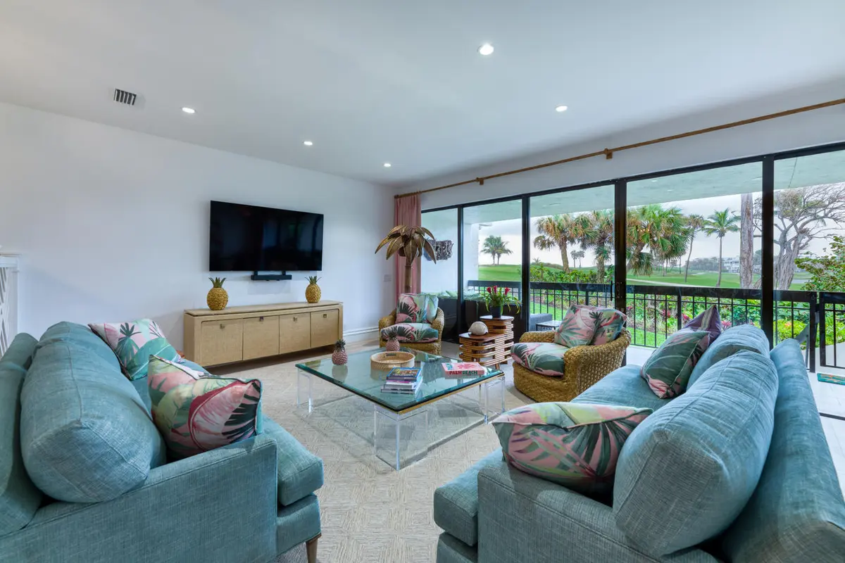 Living Room at 2335 S Ocean Boulevard 19e, Palm Beach
