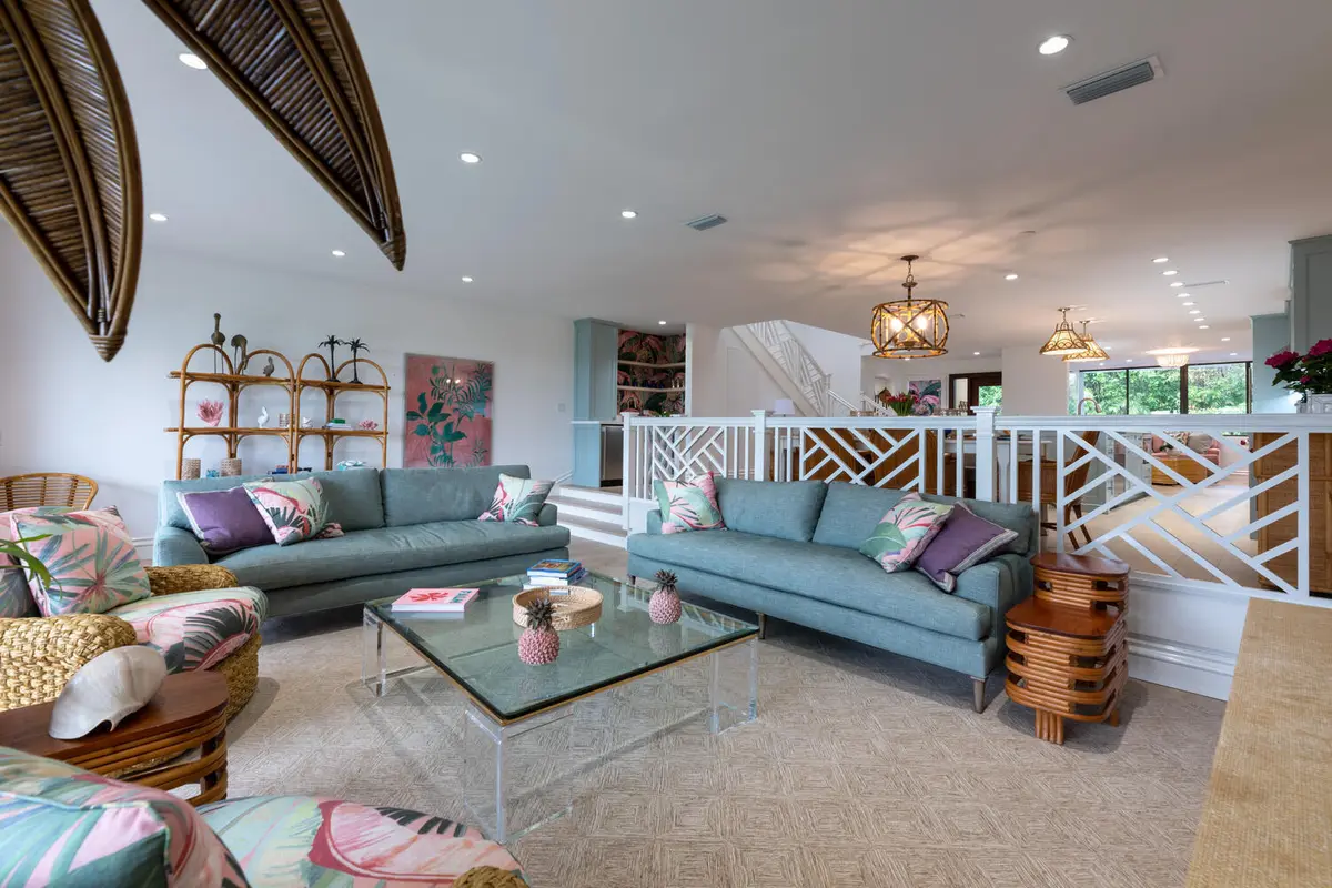 Spacious living Room Overlooking Par 3 at 2335 S Ocean Boulevard 19e, Palm Beach