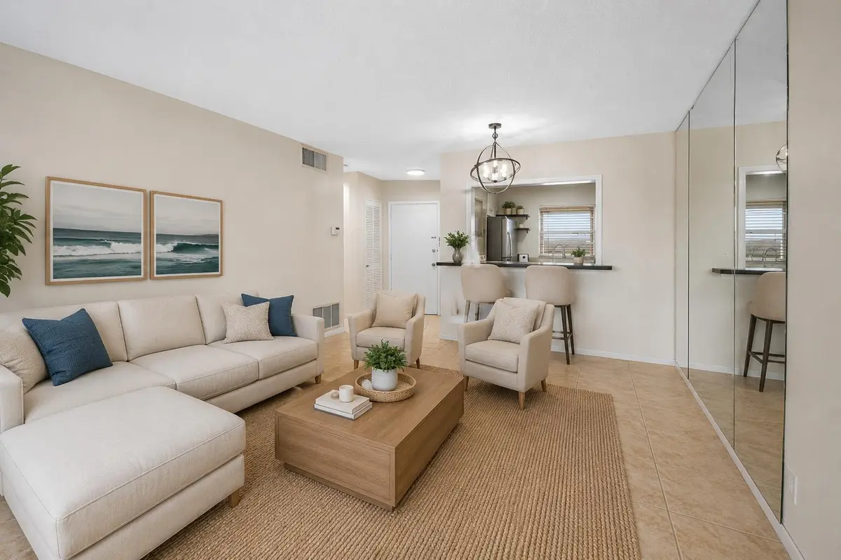 Living Room (Virtually Staged) at 1116 Lake Terrace 207, Boynton Beach