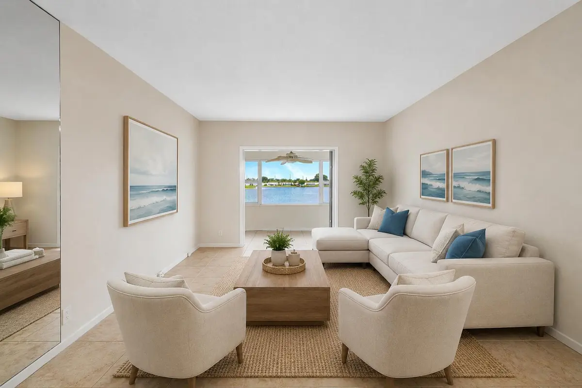 Living Room (Virtually Staged) at 1116 Lake Terrace 207, Boynton Beach