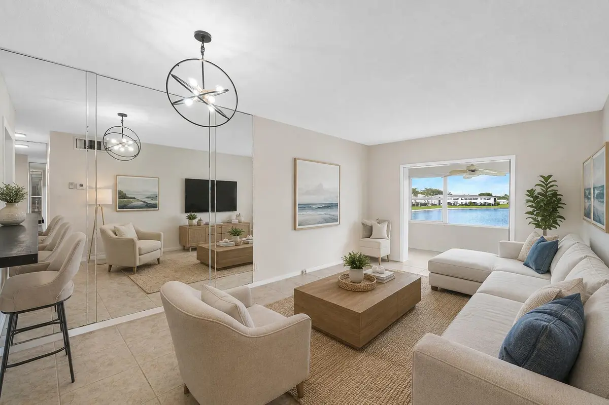 Living Space (Virtually Staged) at 1116 Lake Terrace 207, Boynton Beach