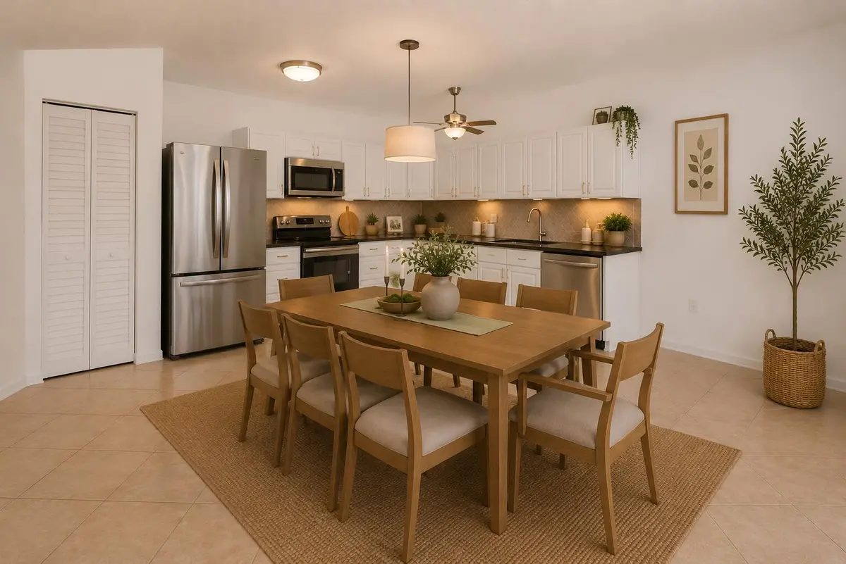 Dining/Kitchen at 9879 Boca Gardens Trail A, Boca Raton
