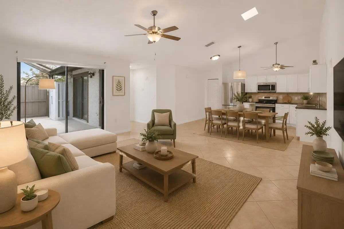 Living/Dining at 9879 Boca Gardens Trail A, Boca Raton