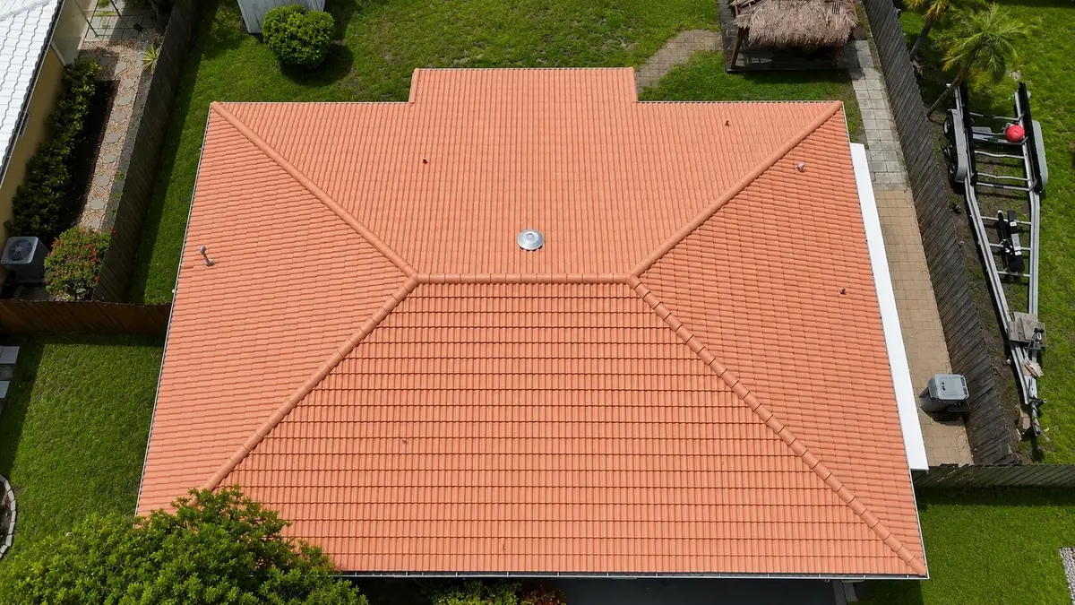 Aerial Roof View at 420 SE 4th Court, Pompano Beach