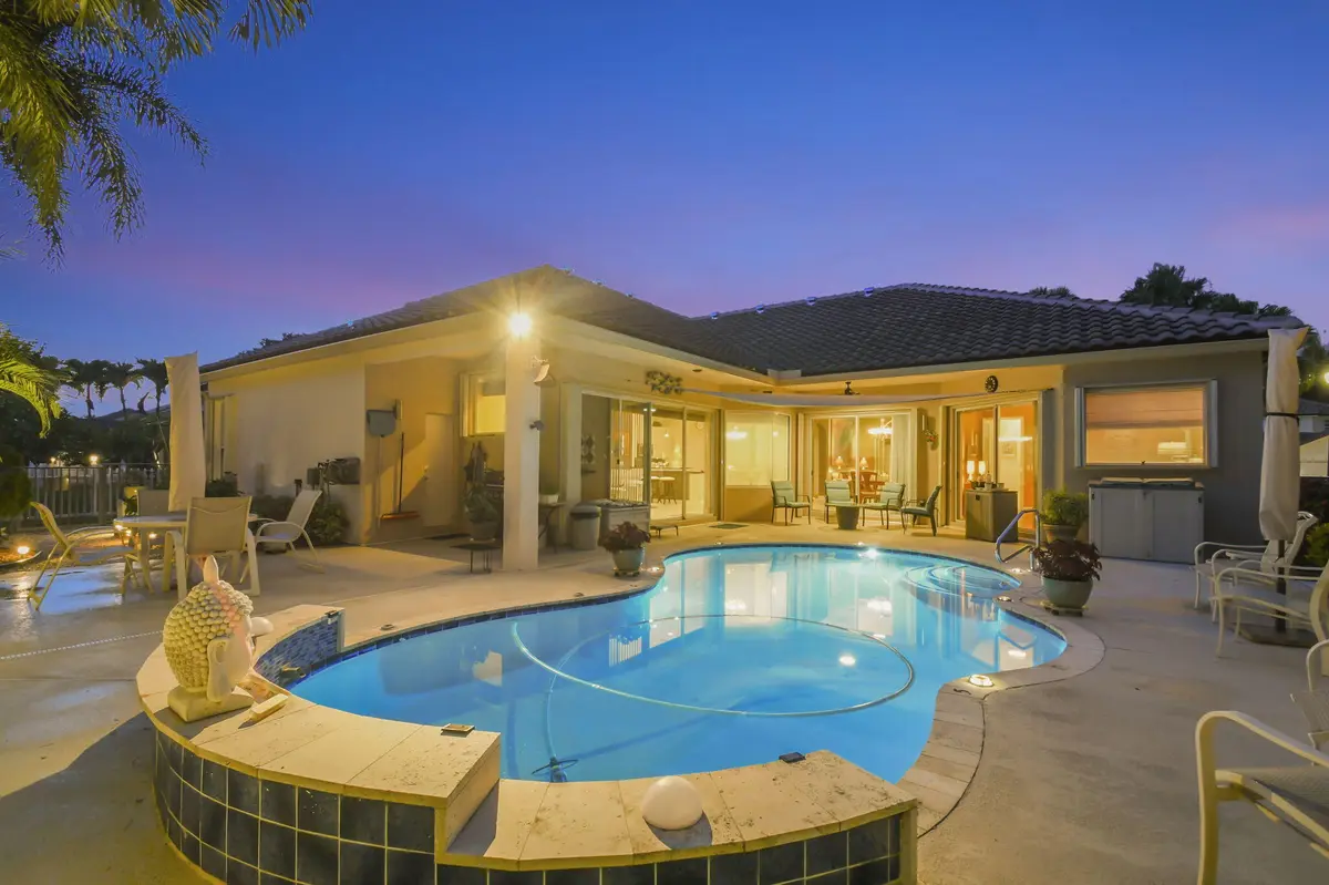 Serene back pool at 7039 Brunswick Circle, Boynton Beach