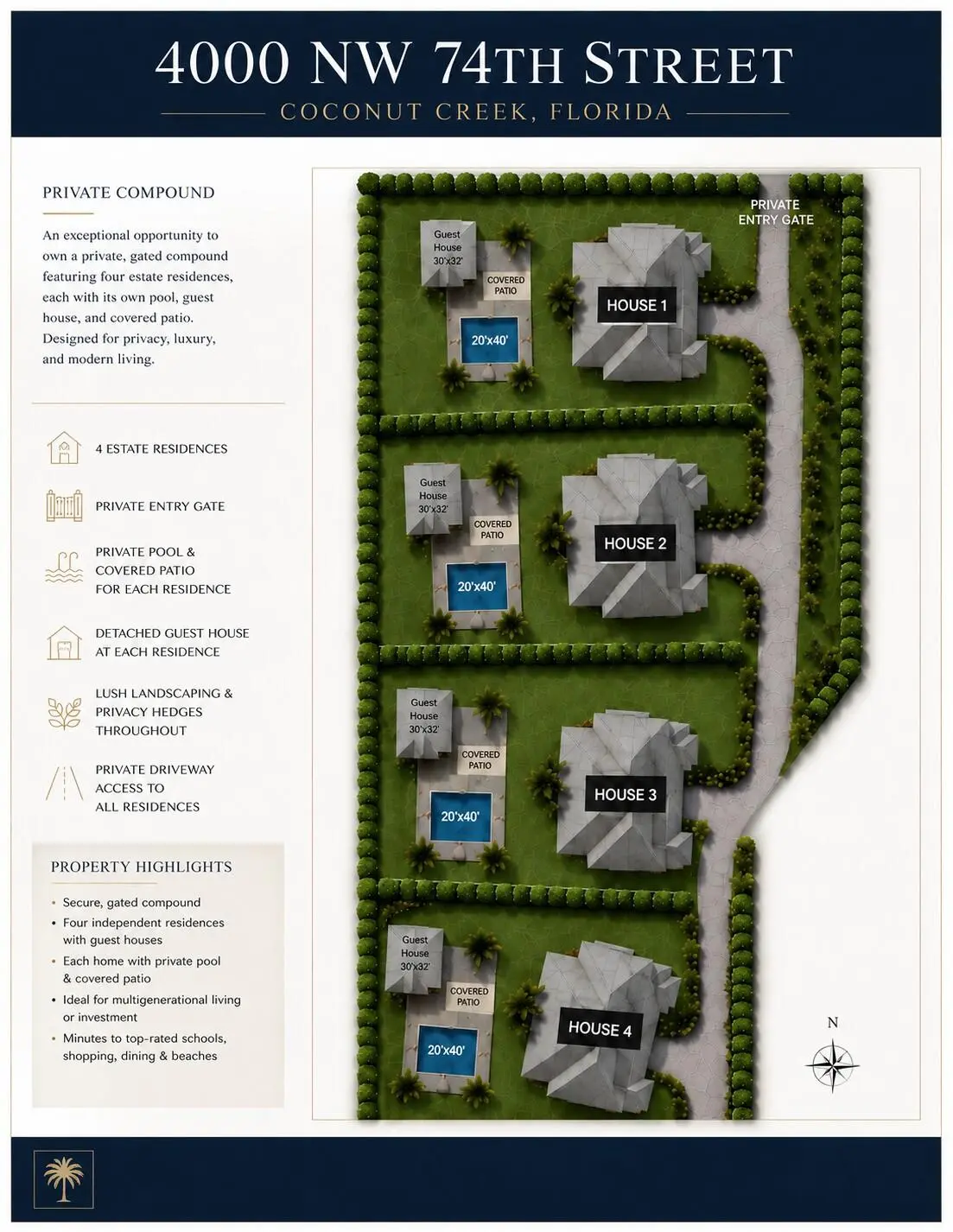 Site Plan Render at 4000 NW 74th Street, Coconut Creek