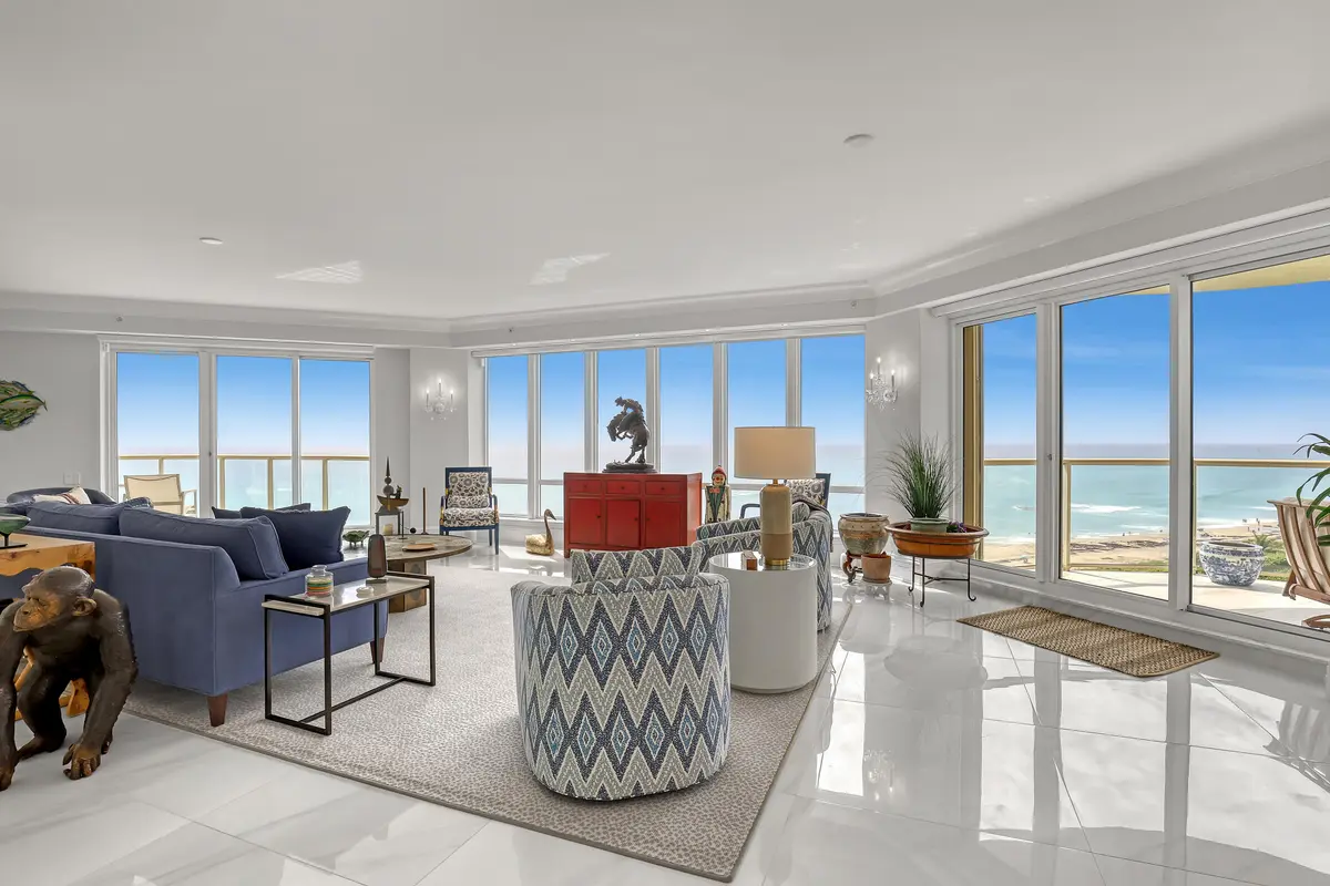 Living Room at 3920 N Ocean Drive 9b, Singer Island