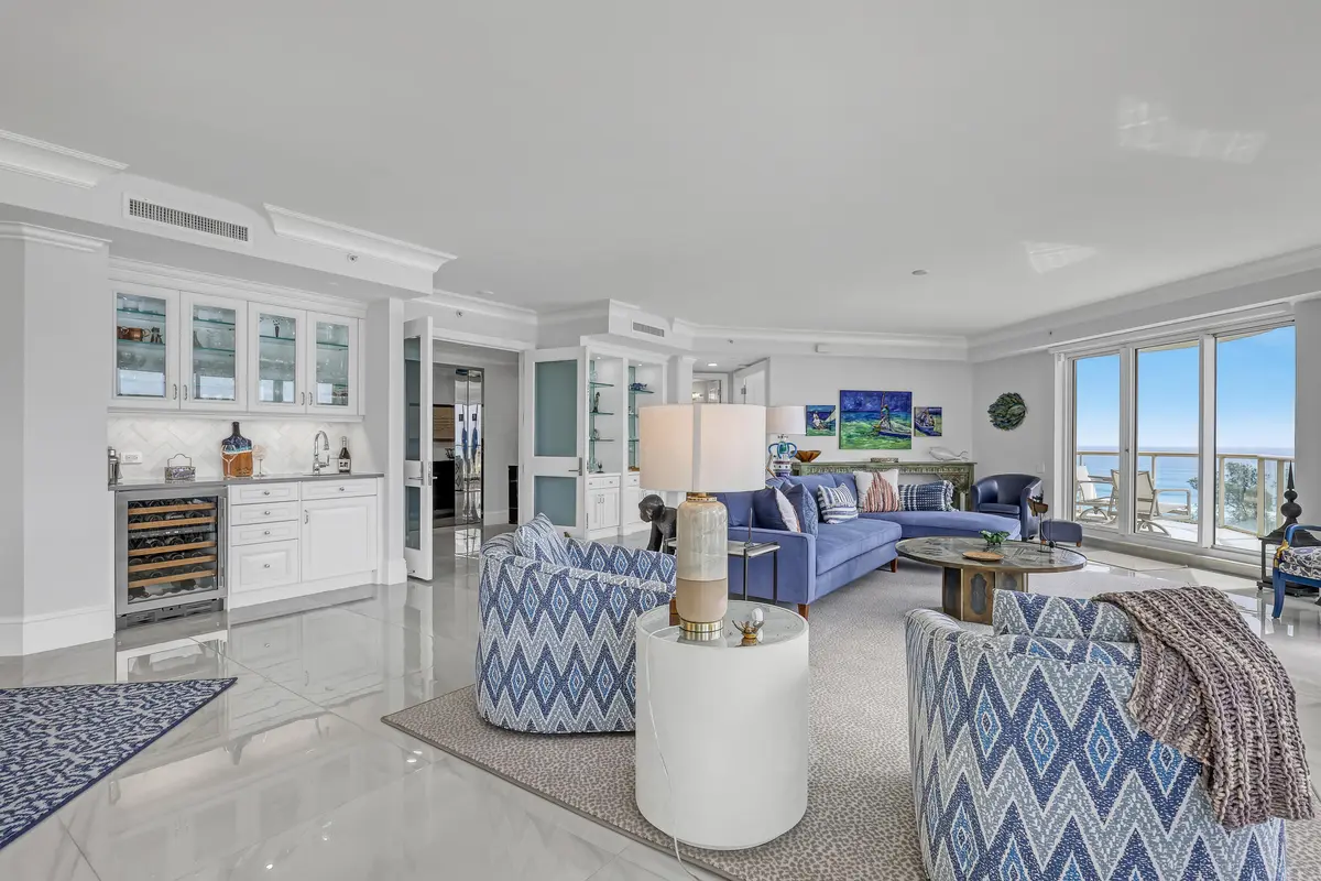 Living Room at 3920 N Ocean Drive 9b, Singer Island