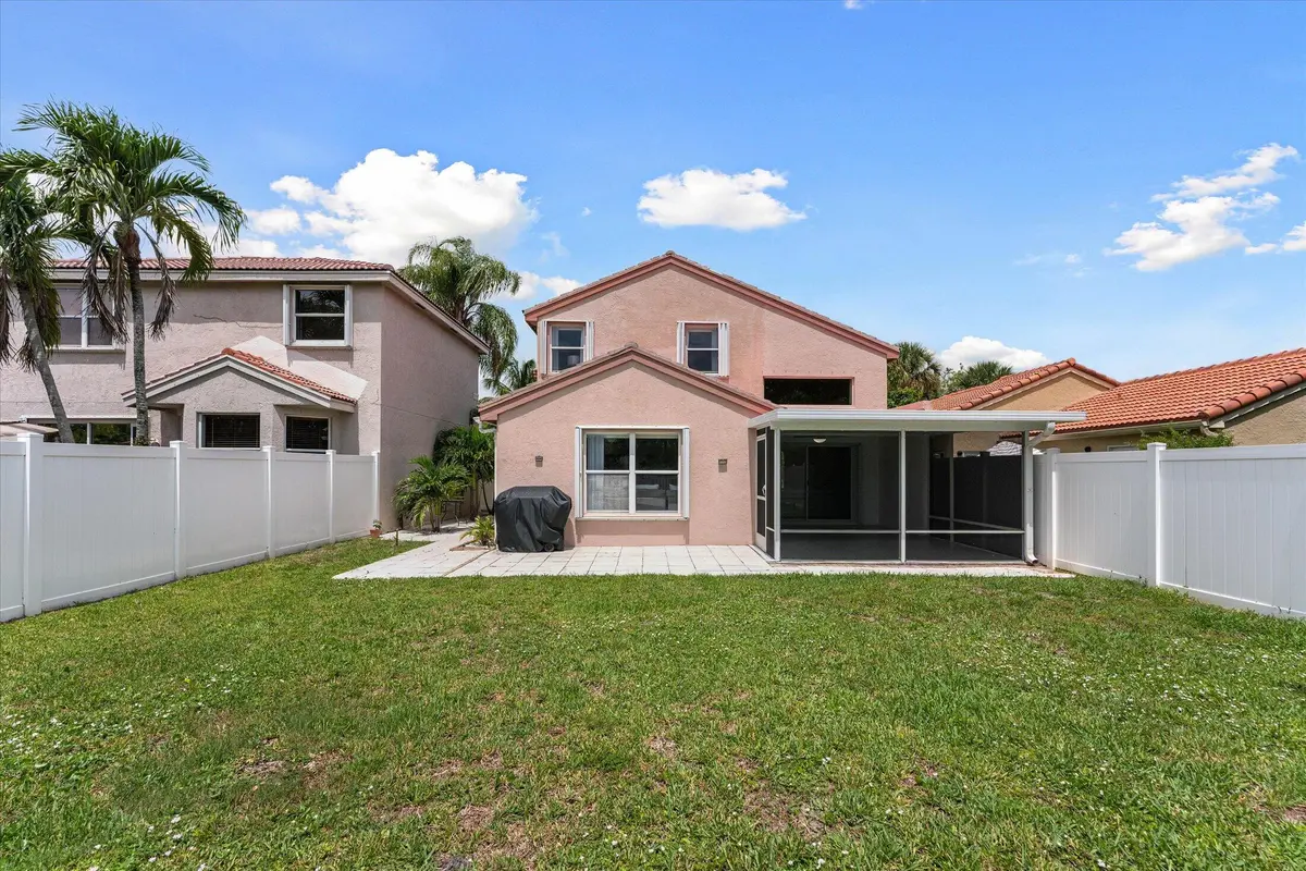 Back yard/Back of home at 7044 Chesapeake Circle, Boynton Beach