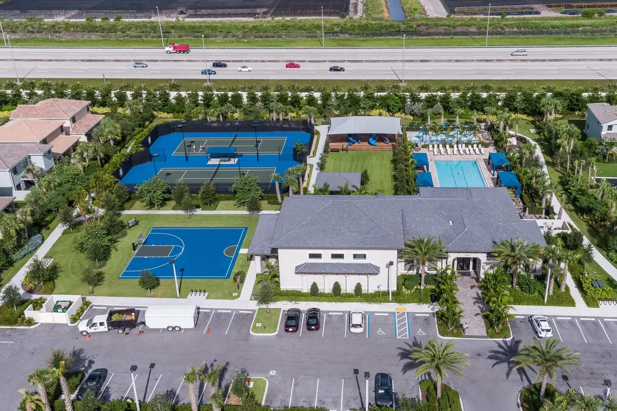 aerial of clubhouse at 14018 Gold Tigereye Trail, Delray Beach