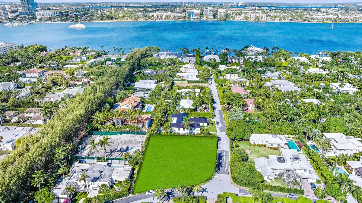 Aerial west at 202 Coral Lane, Palm Beach