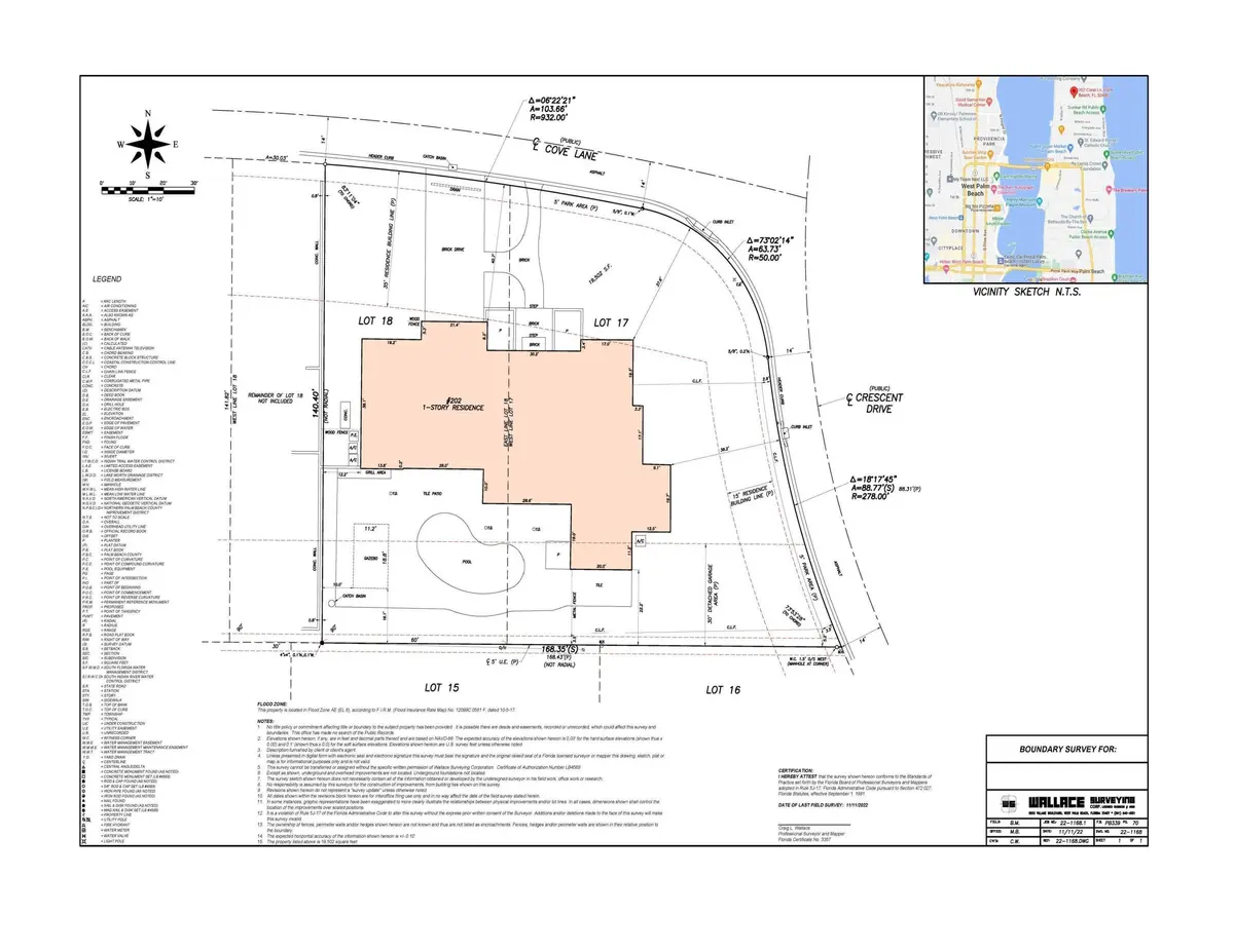 202 Coral Lane Survey 2022 at 202 Coral Lane, Palm Beach