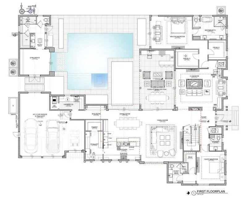 first floor plan at 514 NE 3rd Avenue, Delray Beach
