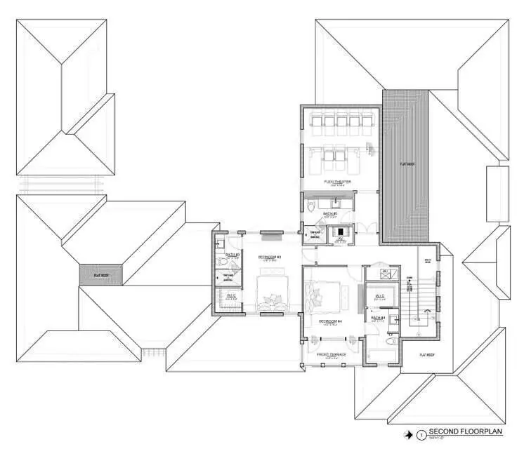 second floor plan at 514 NE 3rd Avenue, Delray Beach
