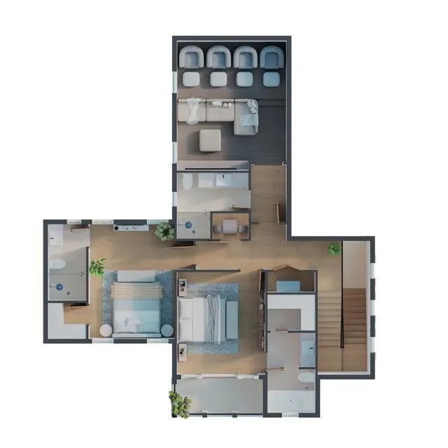second floor rendering at 514 NE 3rd Avenue, Delray Beach