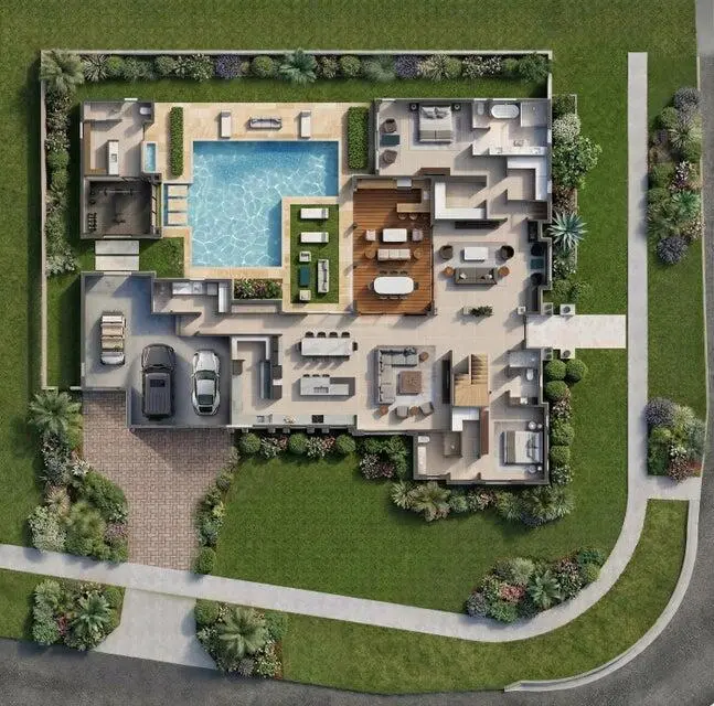 site plan rendering at 514 NE 3rd Avenue, Delray Beach