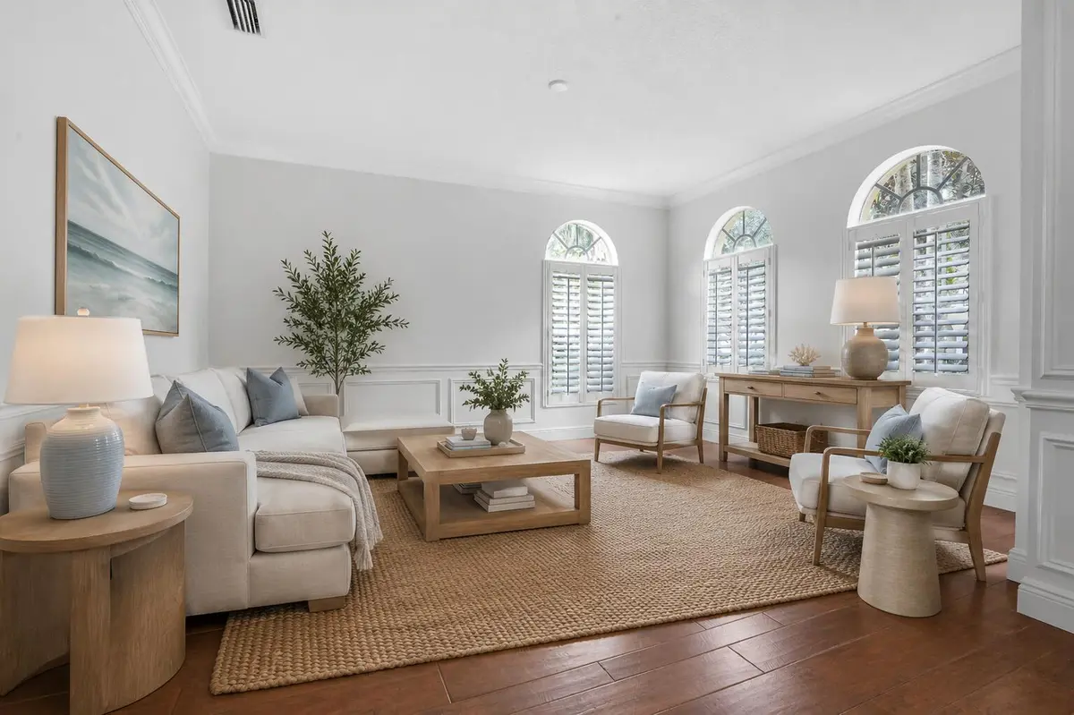virtually staged den at 217 Florence Drive, Jupiter