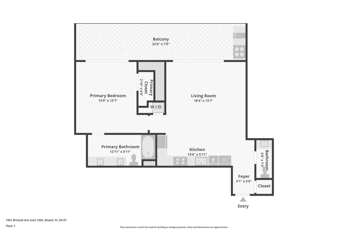 floor plan 1202 echo at 1451 Brickell Avenue 1202, Miami