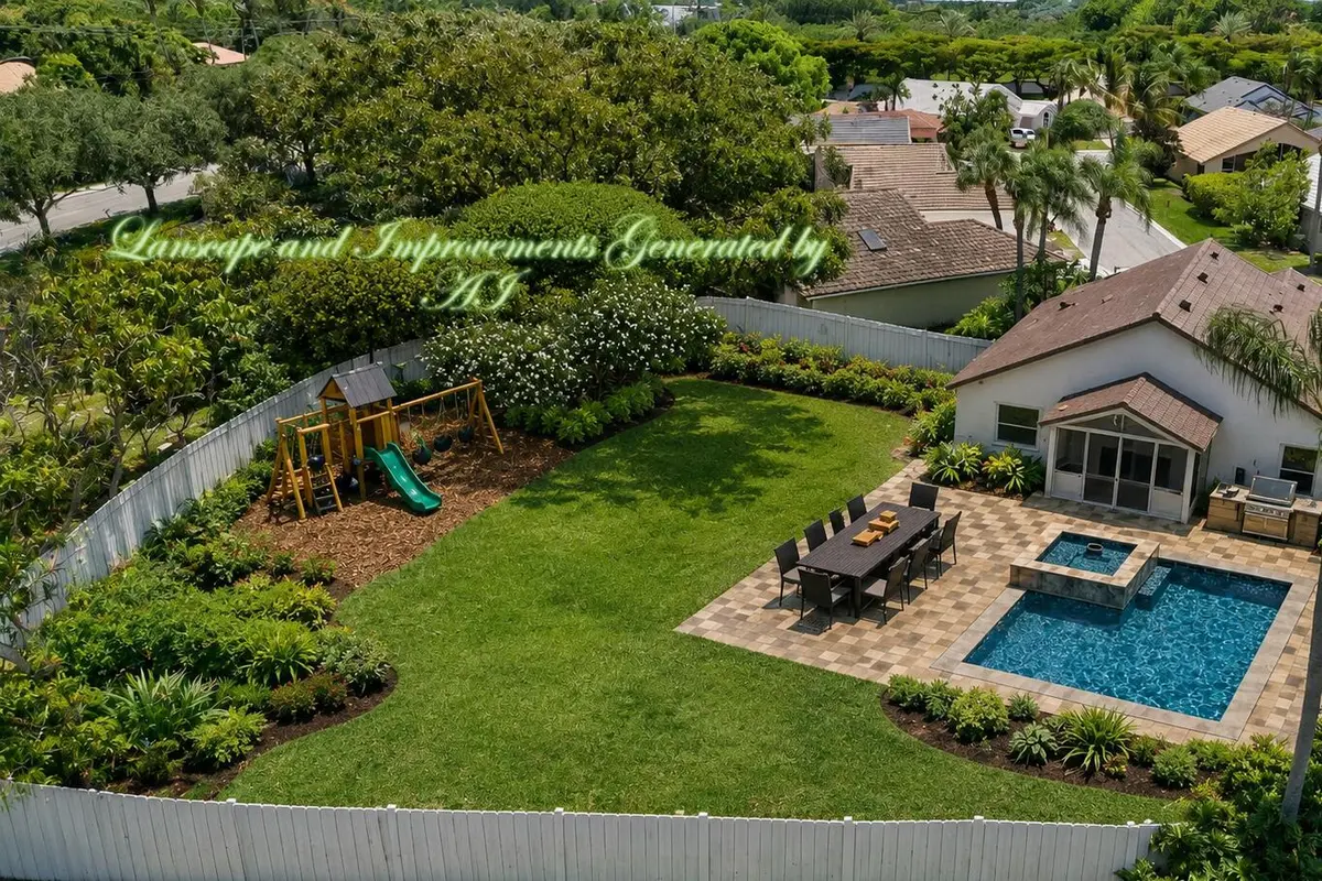 Aerial Staged at 7550 Ironbridge Circle, Delray Beach