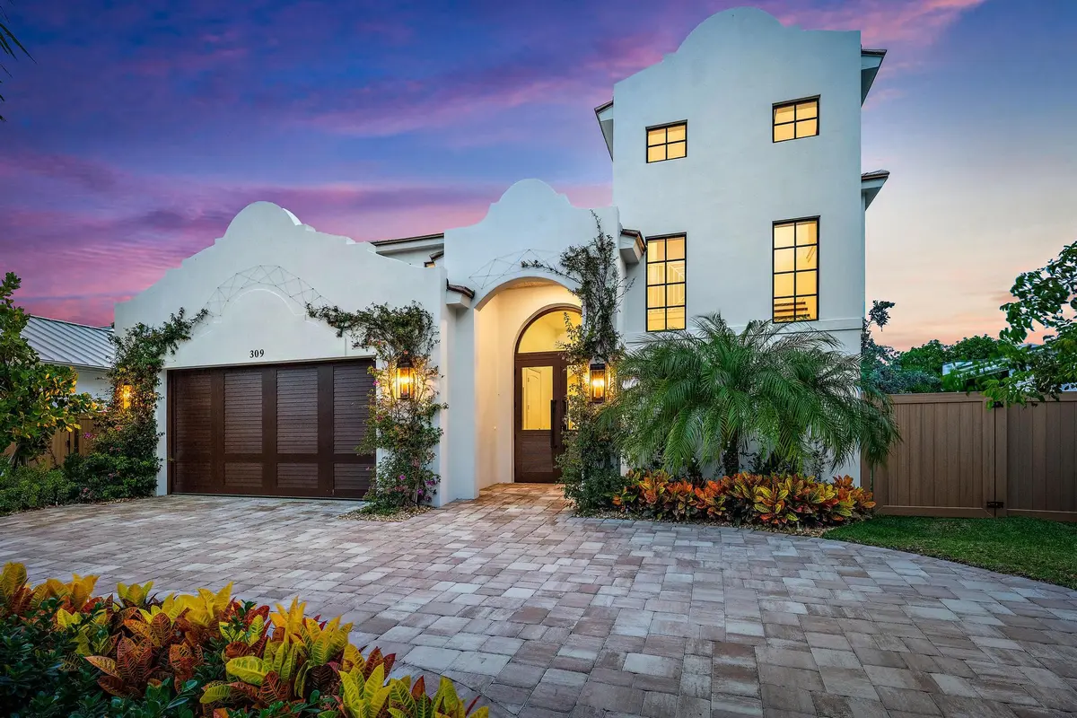 Front Elevation at 309 Cascade Lane, Palm Beach Shores
