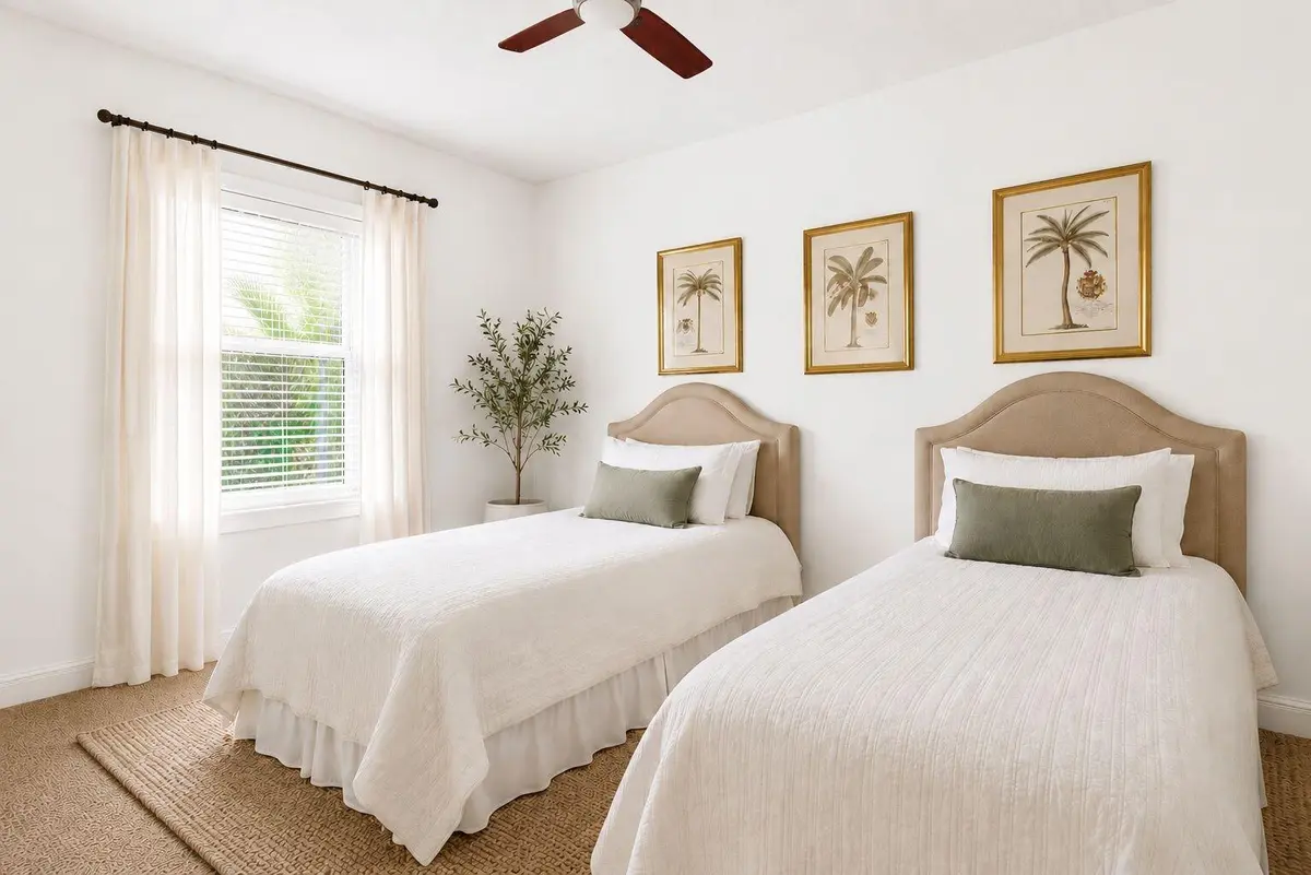 Virtually Staged 2nd Bedroom at 301 Sea Oats Drive A, Juno Beach