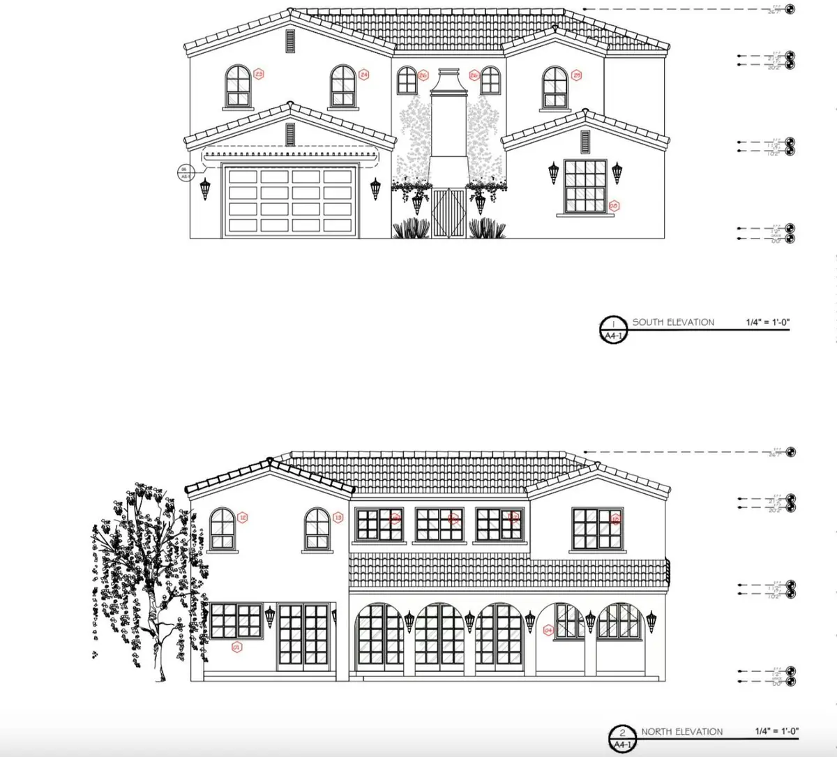 Frontal and Rear Elevations at 339 Palmetto Street, West Palm Beach