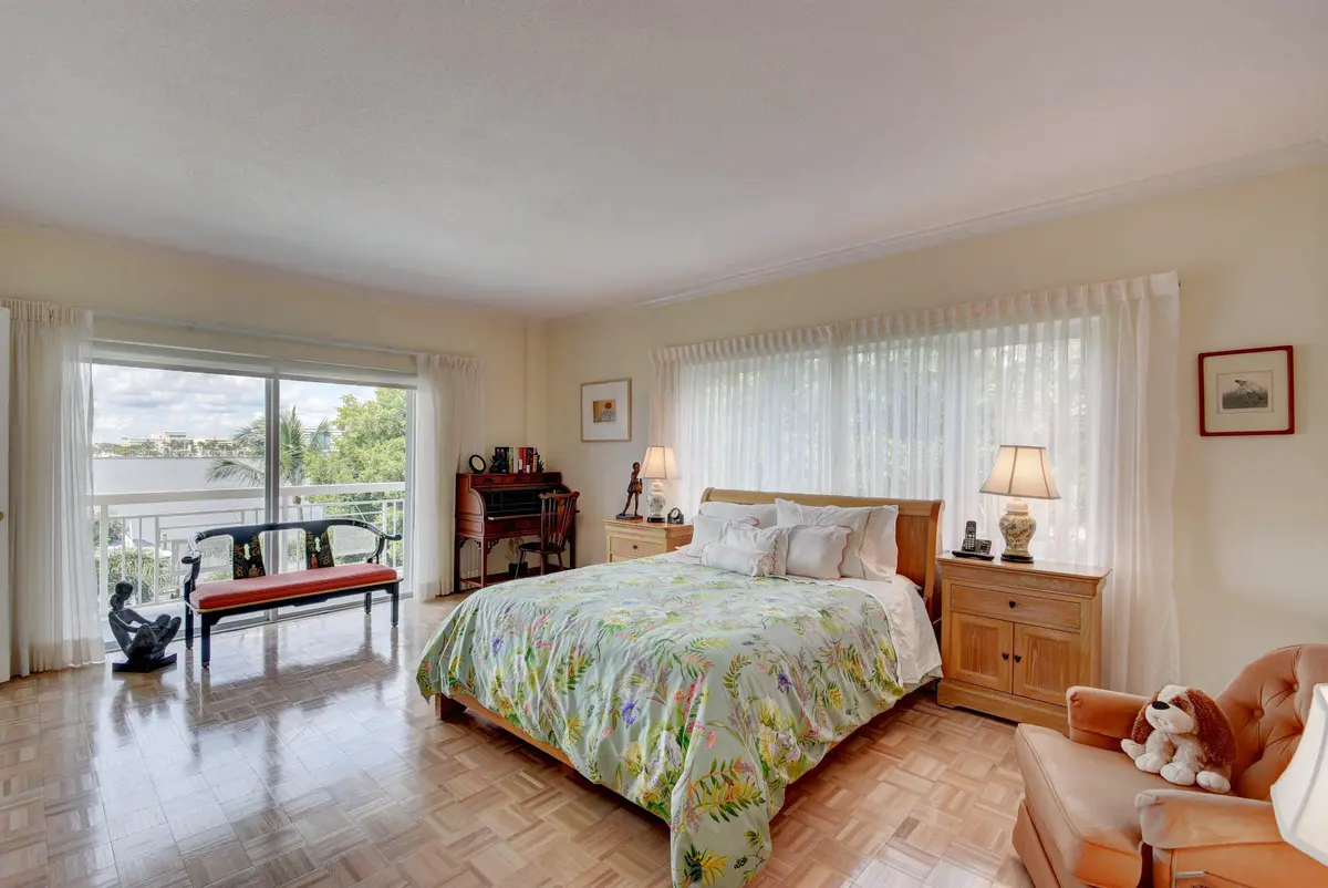 primary with balcony at 250 Bradley Place 408, Palm Beach