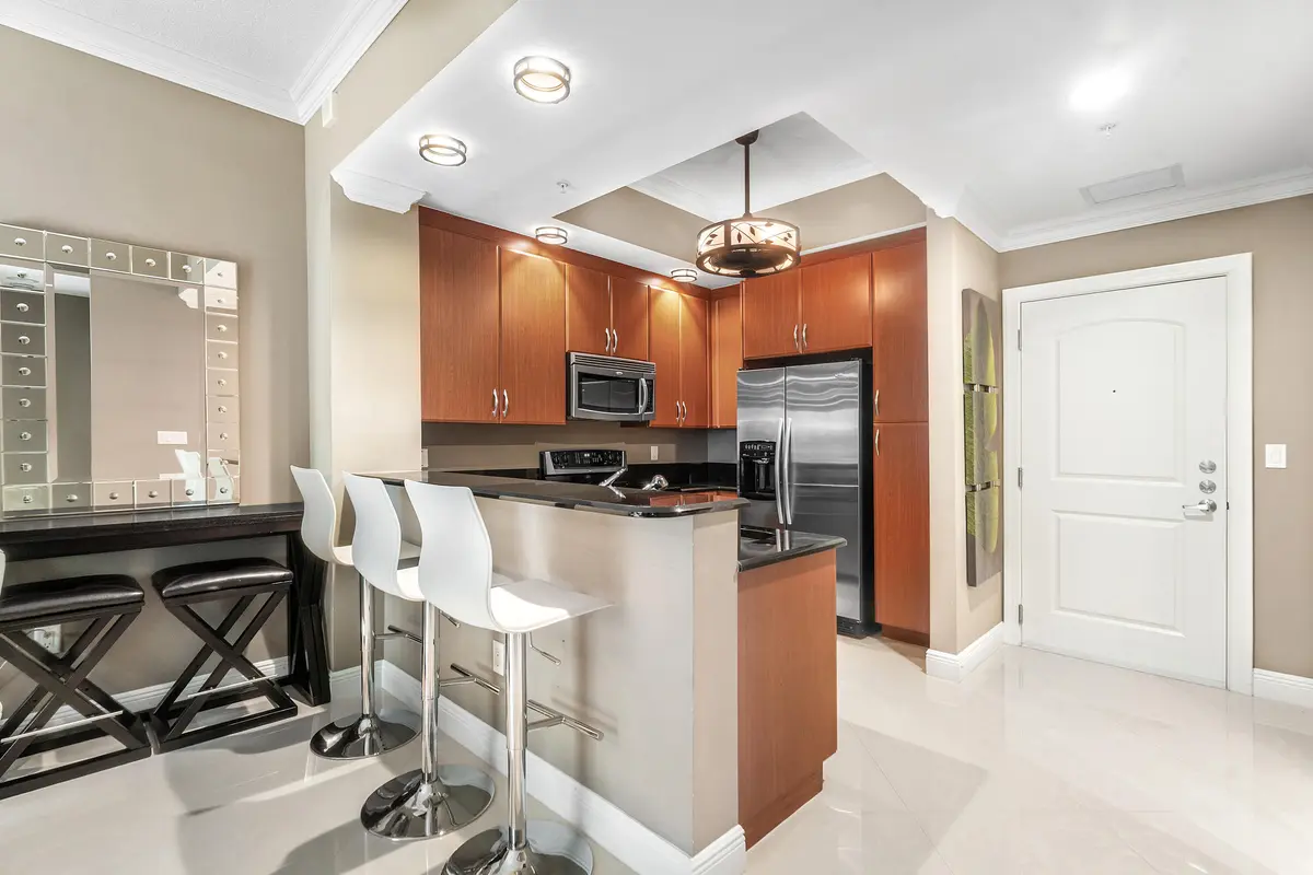 Kitchen Eat-In Bar at 701 S Olive Avenue 609, West Palm Beach