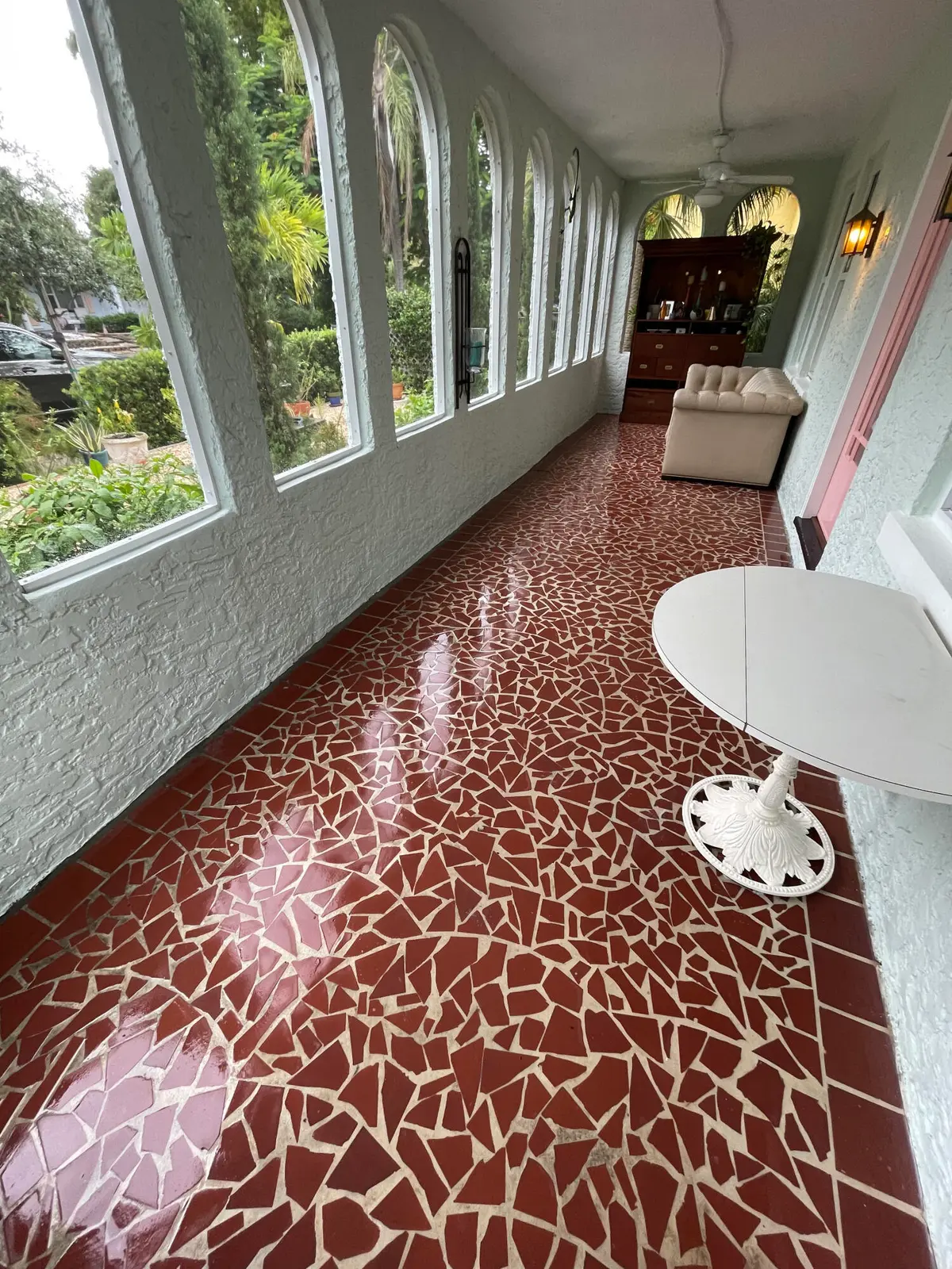 Screened Front Patio at 312 Fordham Drive, Lake Worth