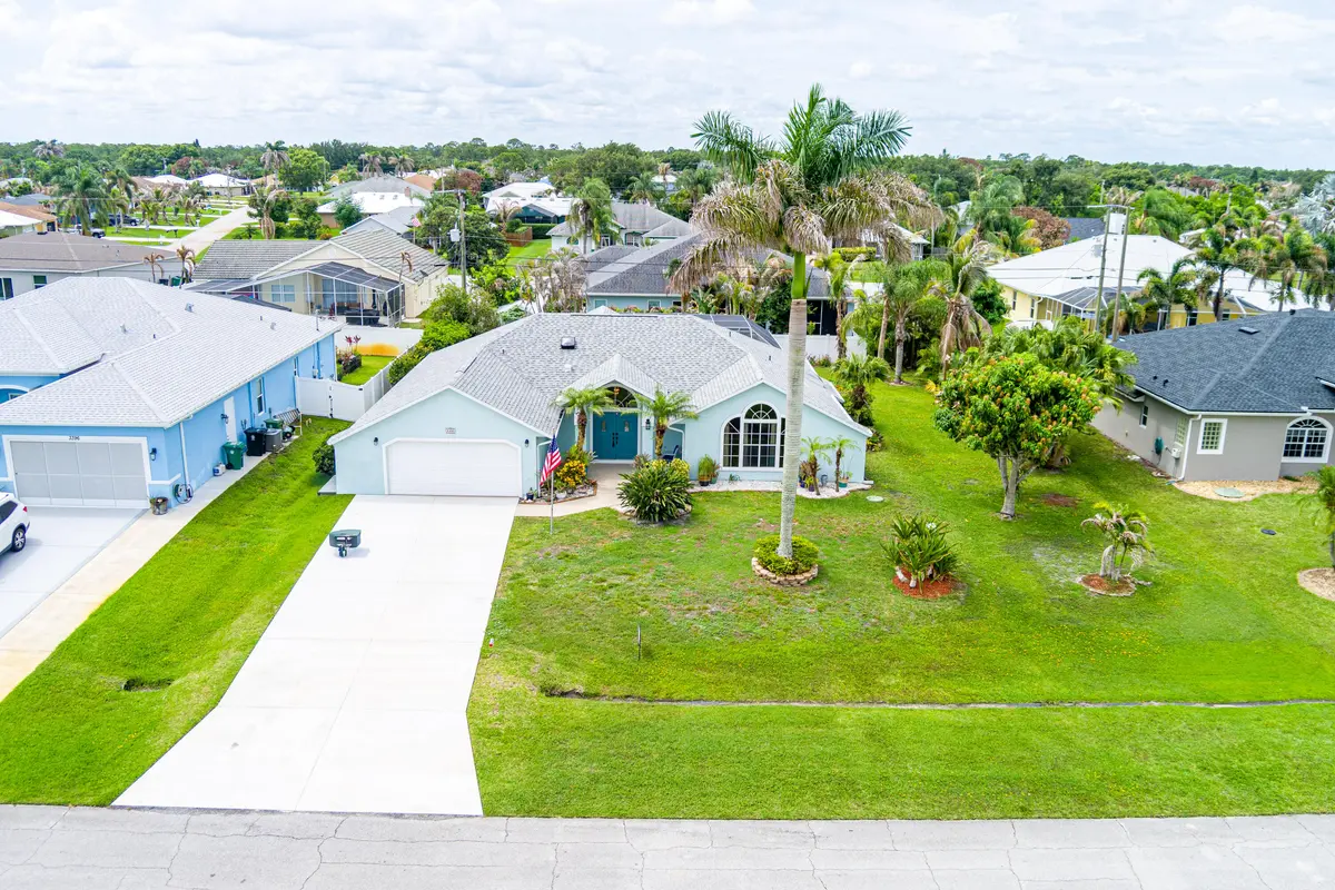 Front ariel at 3398 SE East Snow Road, Port St. Lucie