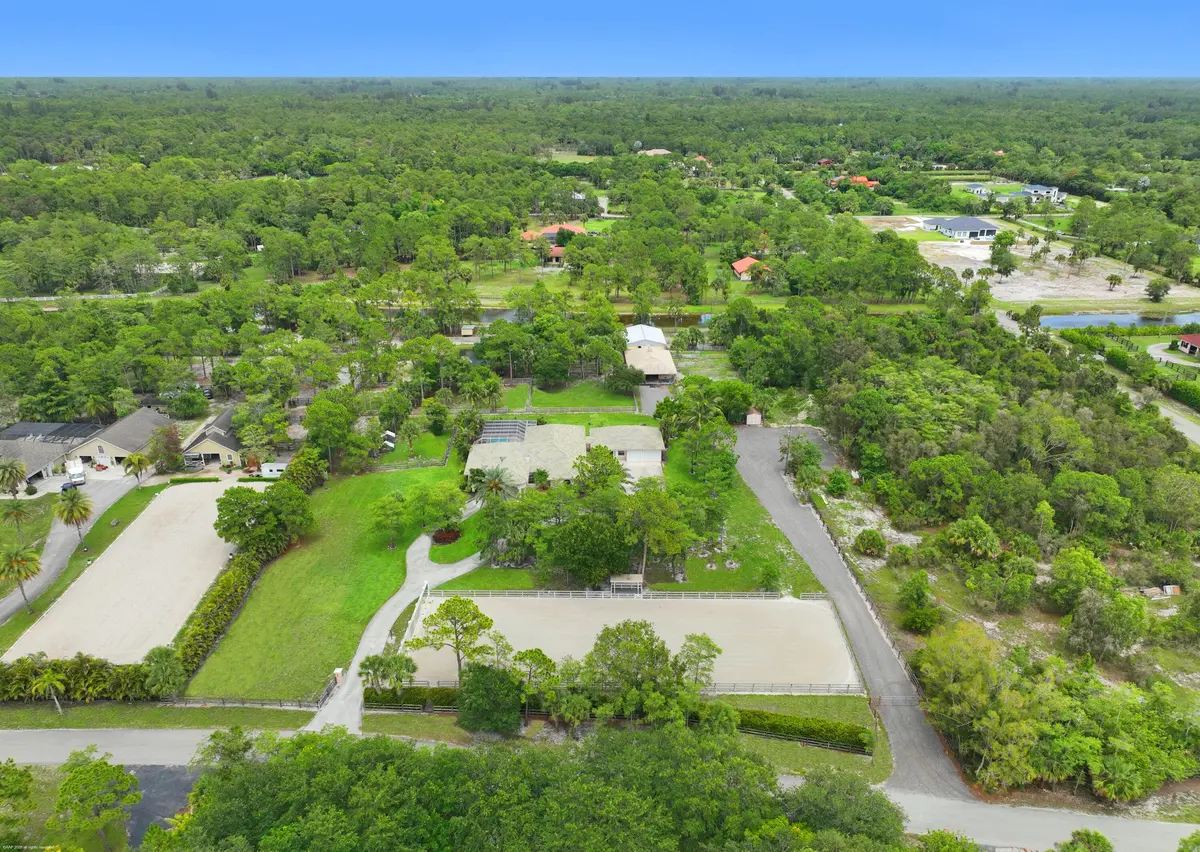 Aerial of Front Elevation at 2560 Buck Ridge Trail, Loxahatchee