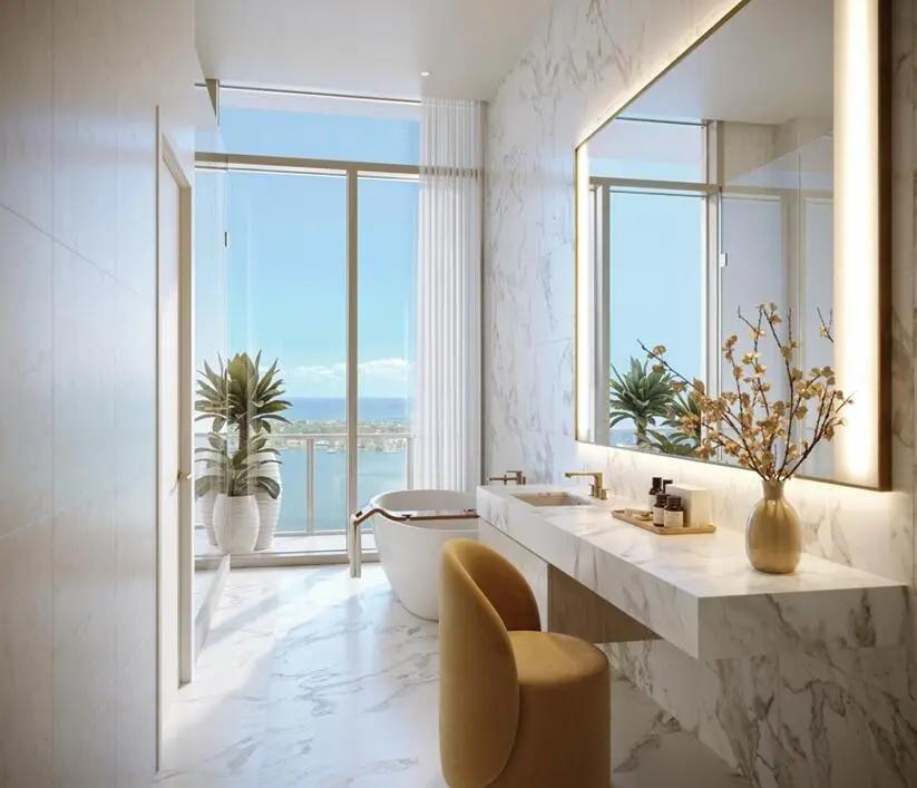 Primary Bath at 1745 N Flagler Drive 2702, West Palm Beach