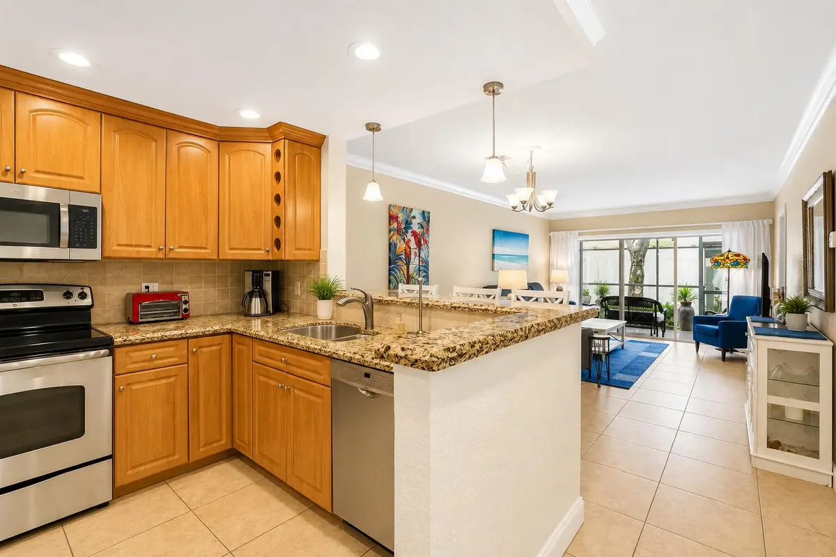 kitchen/living- digital enhance at 1501 S Ocean Boulevard 123, Lauderdale-By-The-Sea