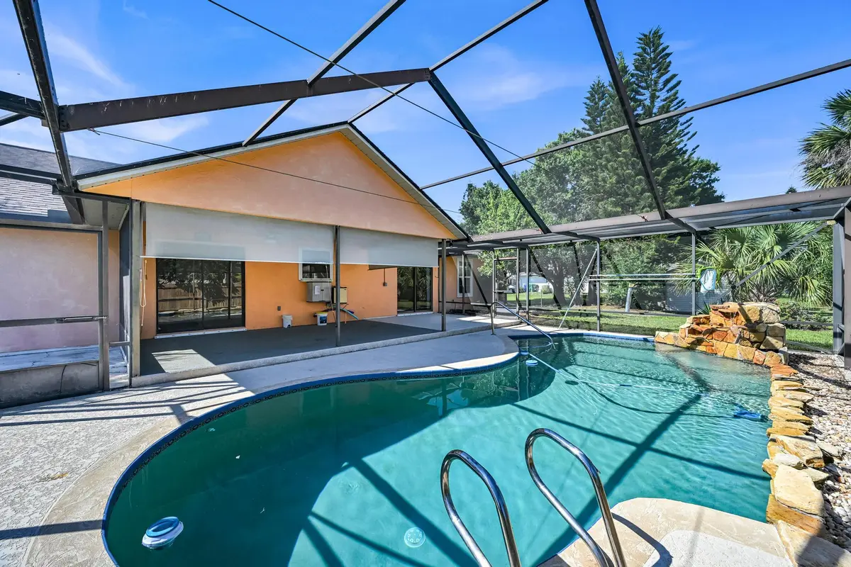 Screened in pool area at 650 Helicon Terrace, Sebastian