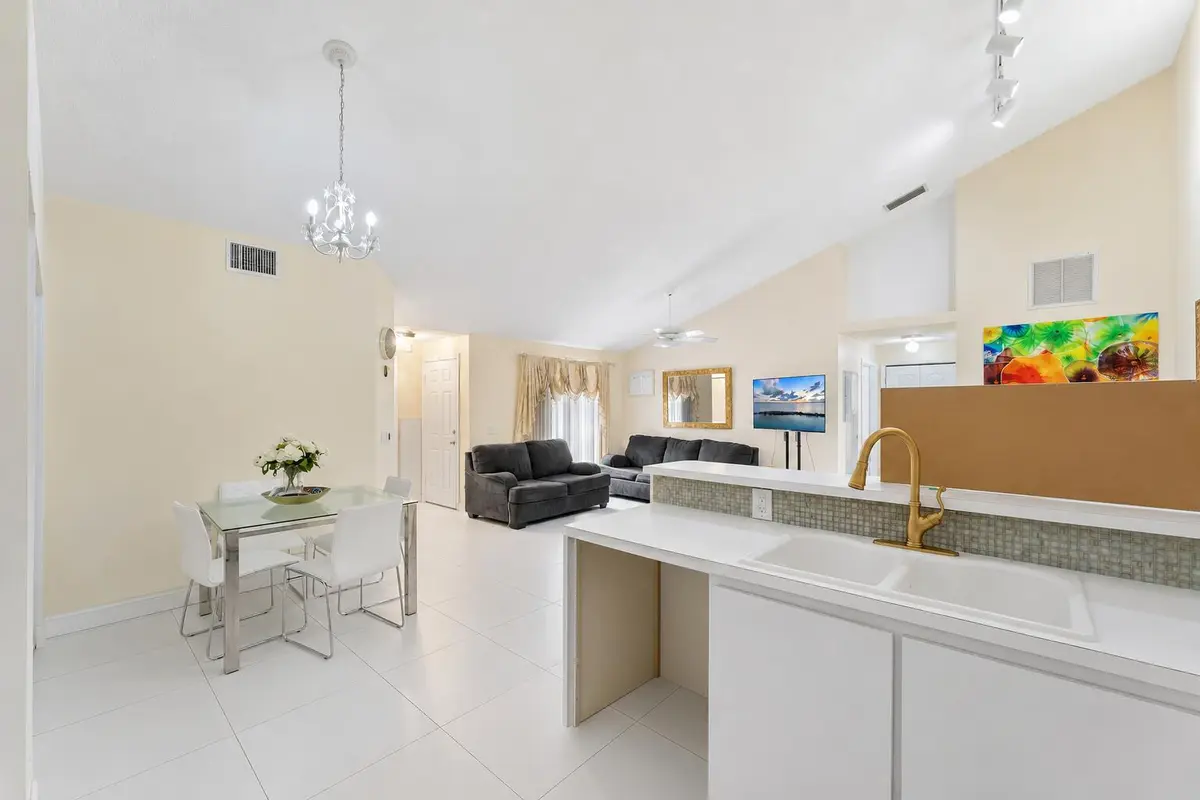 Staged Kitchen Area at 4353 Woodstock Drive A, West Palm Beach