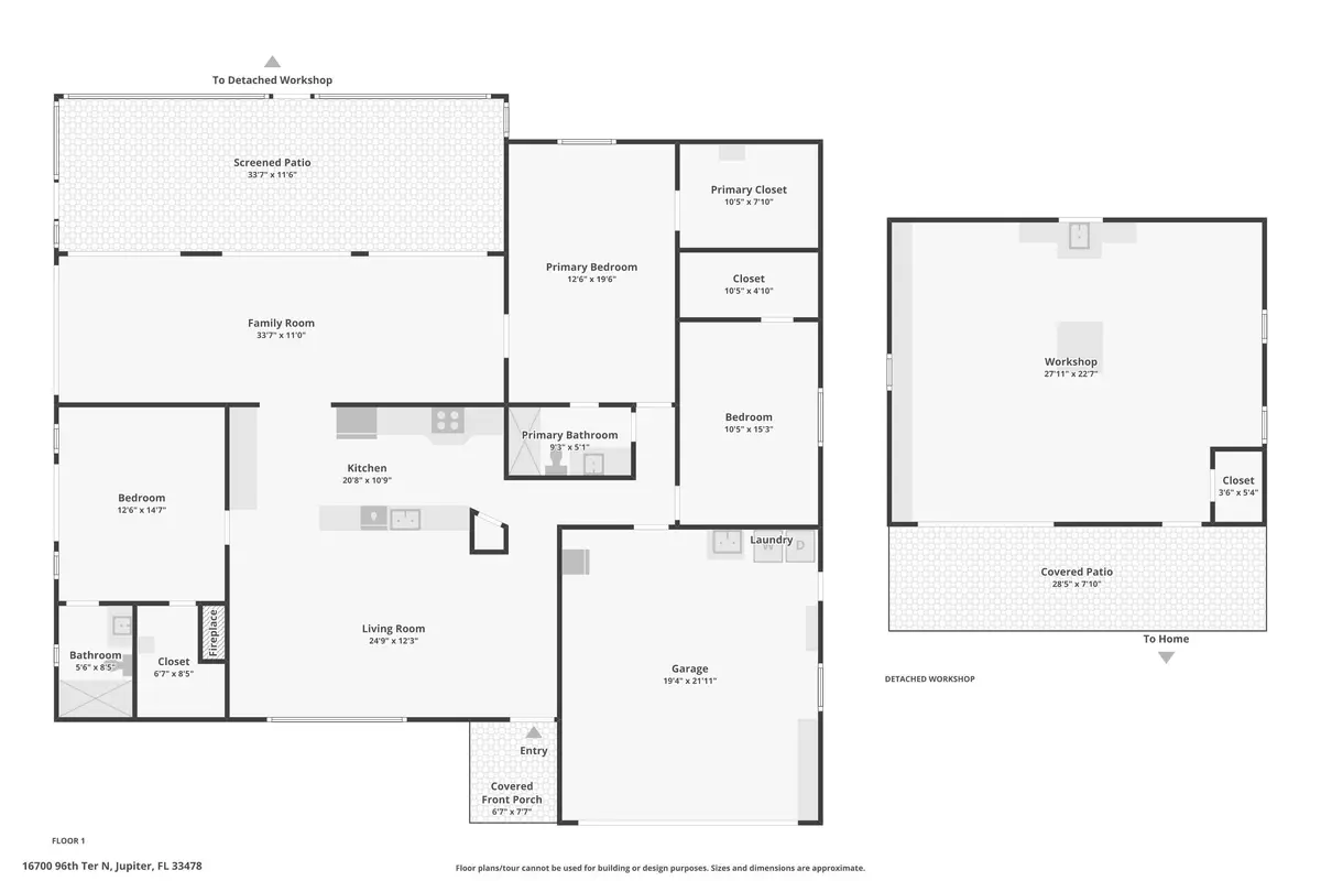 Floor Plan at 16700 96th Terrace, Jupiter