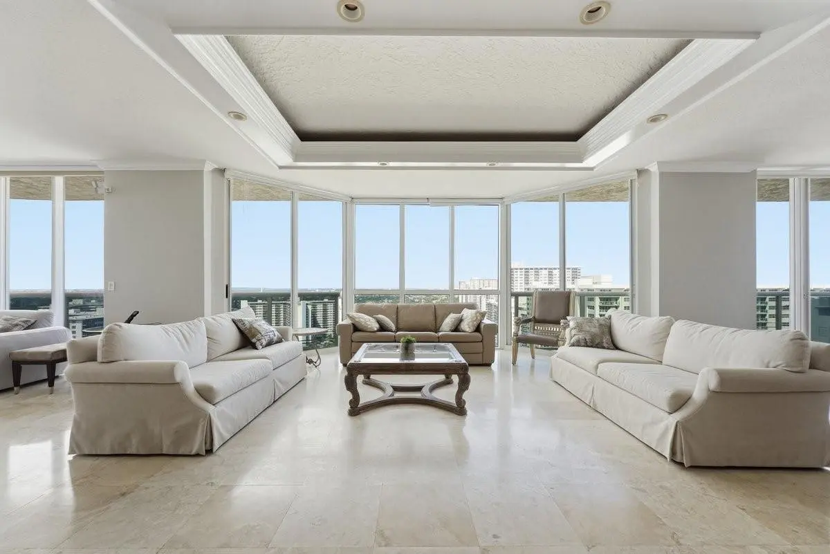Formal living at 3100 N Ocean Boulevard 2201, Fort Lauderdale