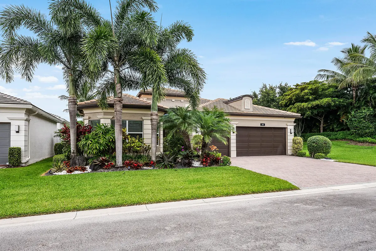 Lushly Landscaped Exterior at 8167 Majestic Mountain Drive, Boynton Beach