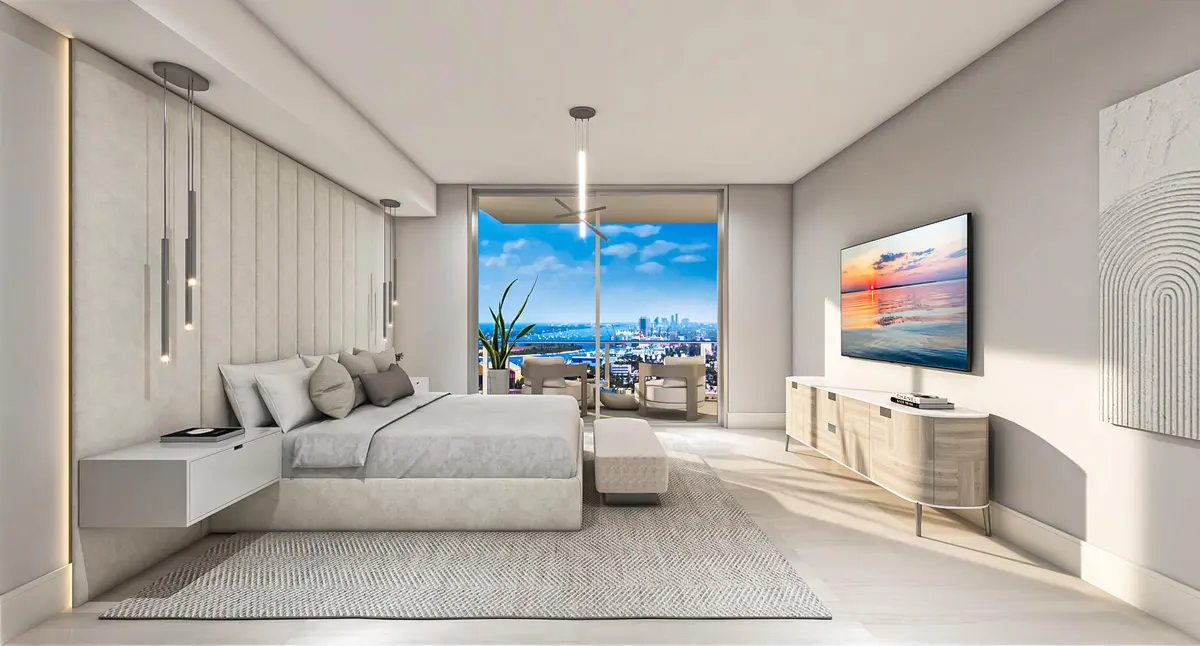 A.06 Owner's Suite/Primary Rendering at 220 Lake Shore Drive 1111, Lake Park