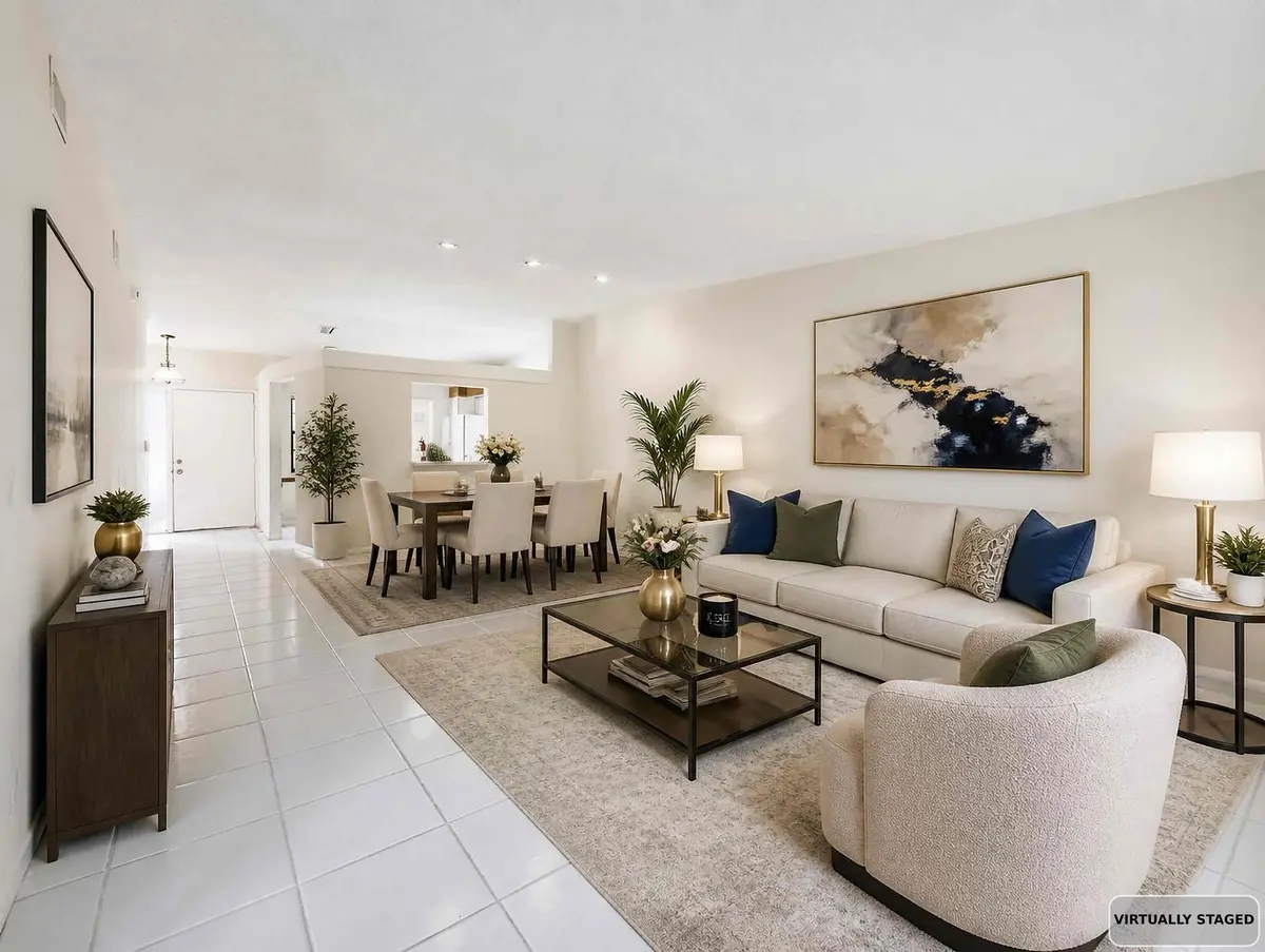 Living to Dining Staged at 6200 Kings Gate Circle, Delray Beach
