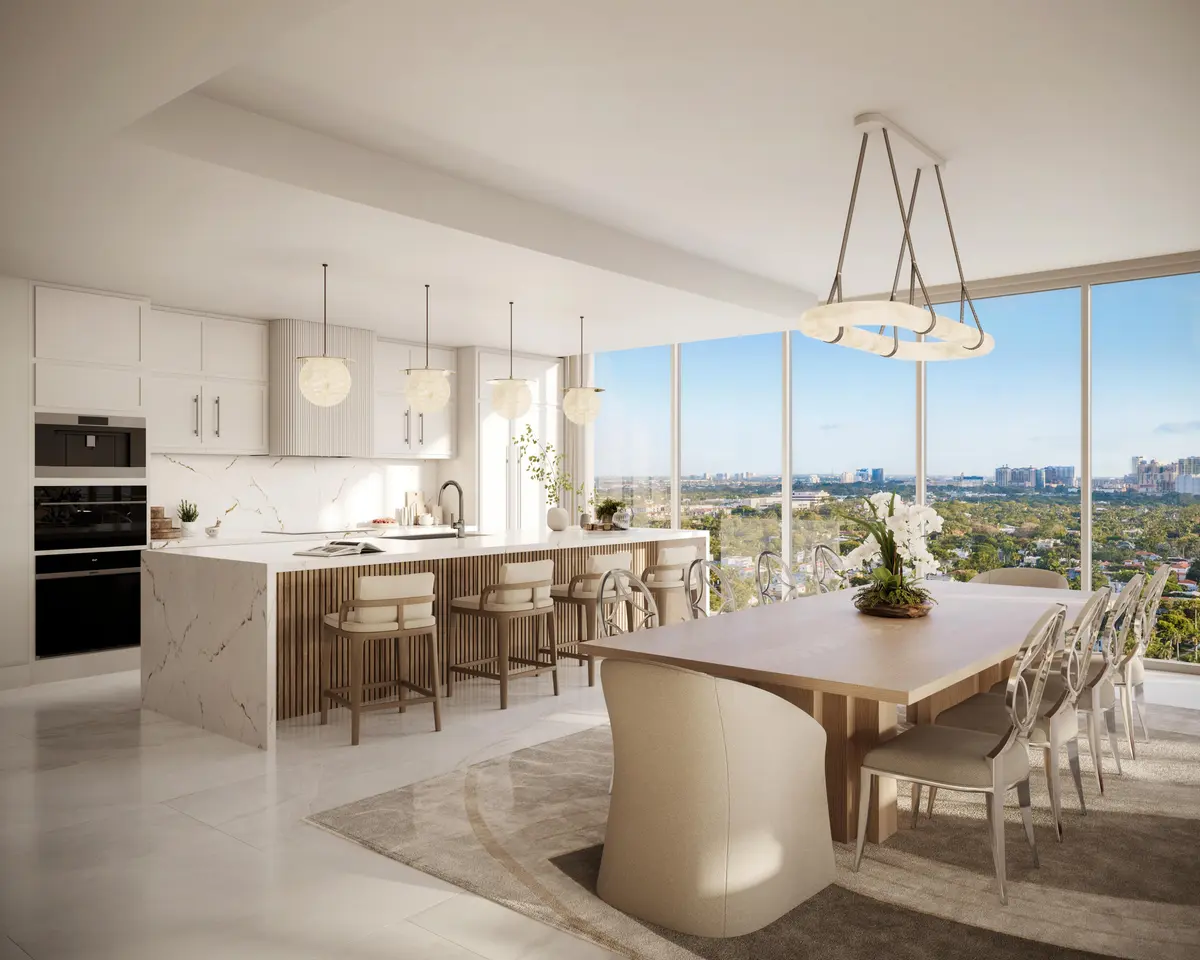 Residence A- Kitchen at 3773 S Flagler Drive 701, West Palm Beach