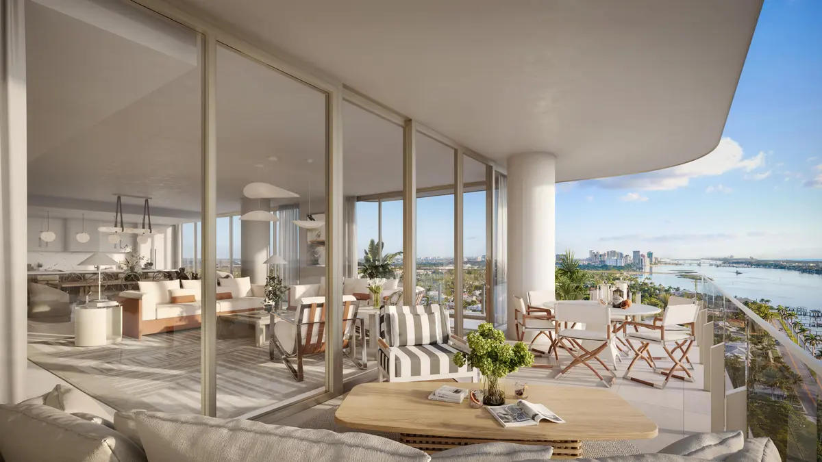 Residence A - Great Room Terrace at 3773 S Flagler Drive 701, West Palm Beach