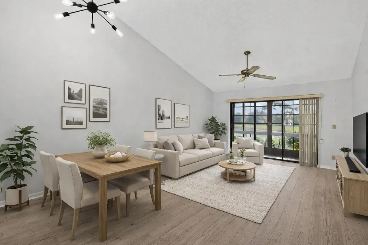 Virtually Staged Living/Dining at 6184 SE Georgetown Place, Hobe Sound