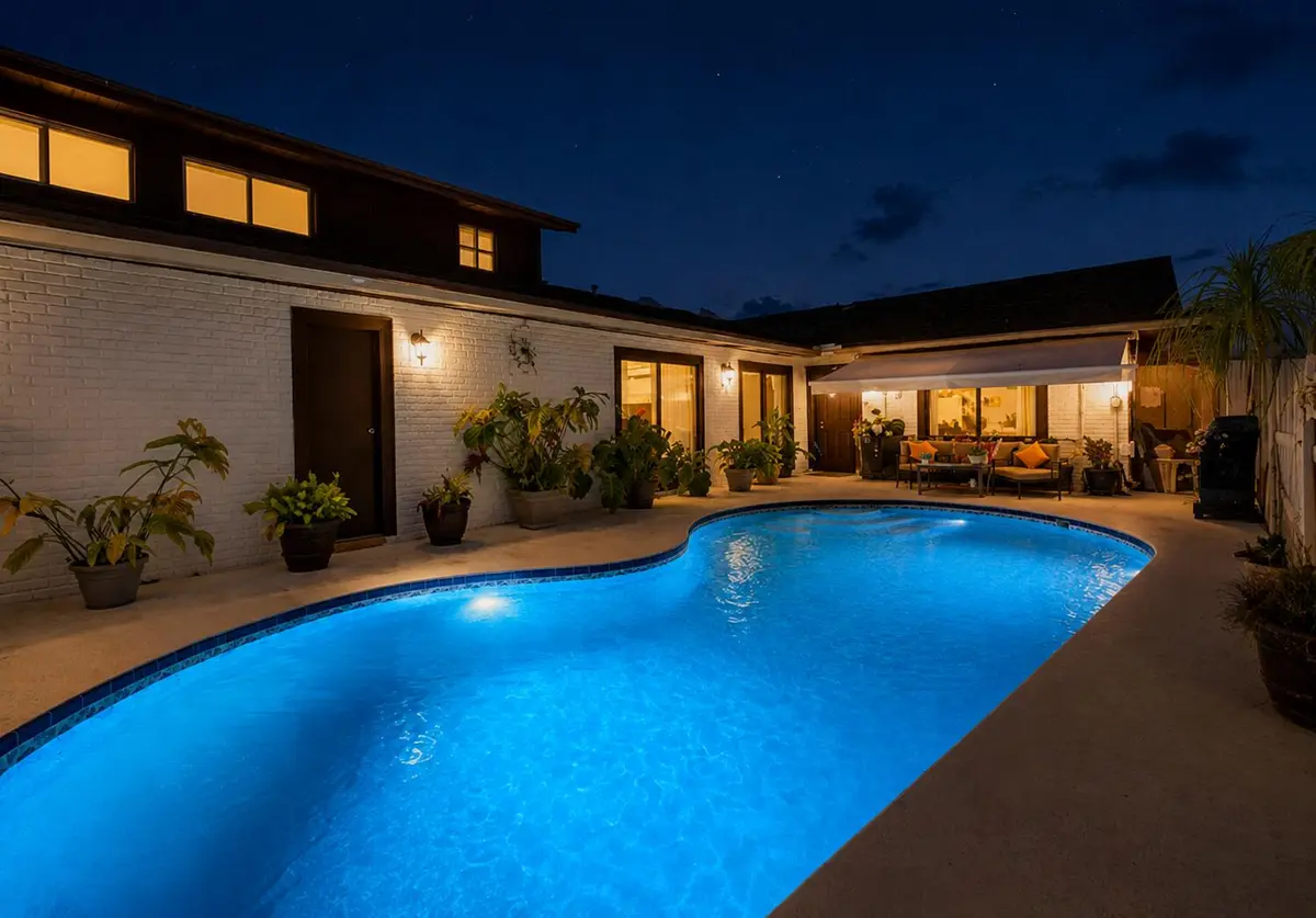 POOL NIGHTTIME at 9622 Boca Gardens Parkway B, Boca Raton