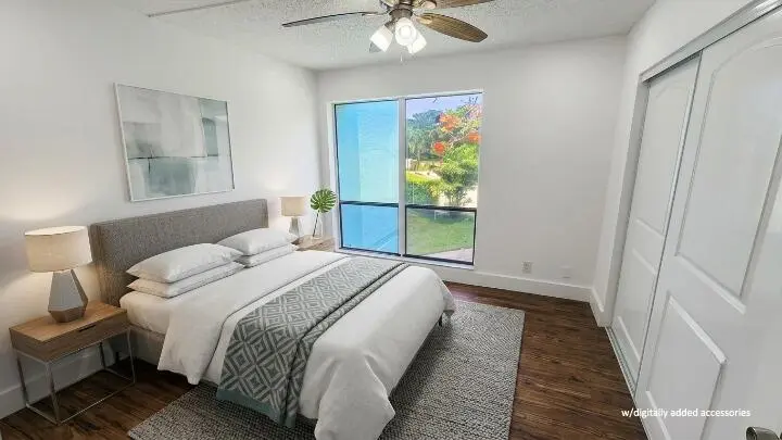 Bed 2 Virtual Staged at 517 Dotterel Road 31c, Delray Beach