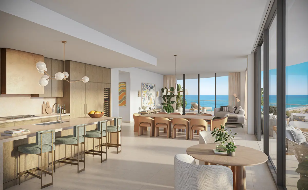 Private Residence A Kitchen 01 C Living at 801 Seabreeze Boulevard 1802, Fort Lauderdale