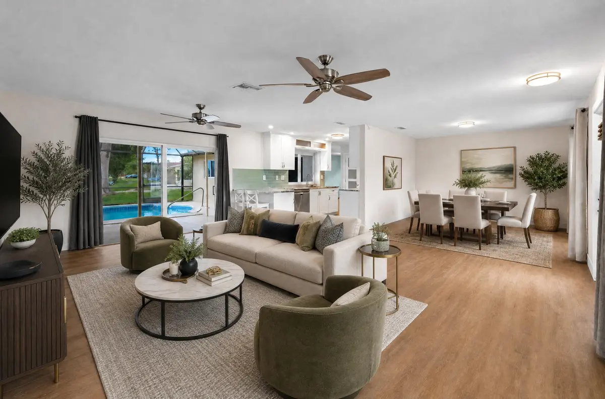 4100 NW 7th Street - Living 1 staged at 4100 NW 7th Street, Coconut Creek