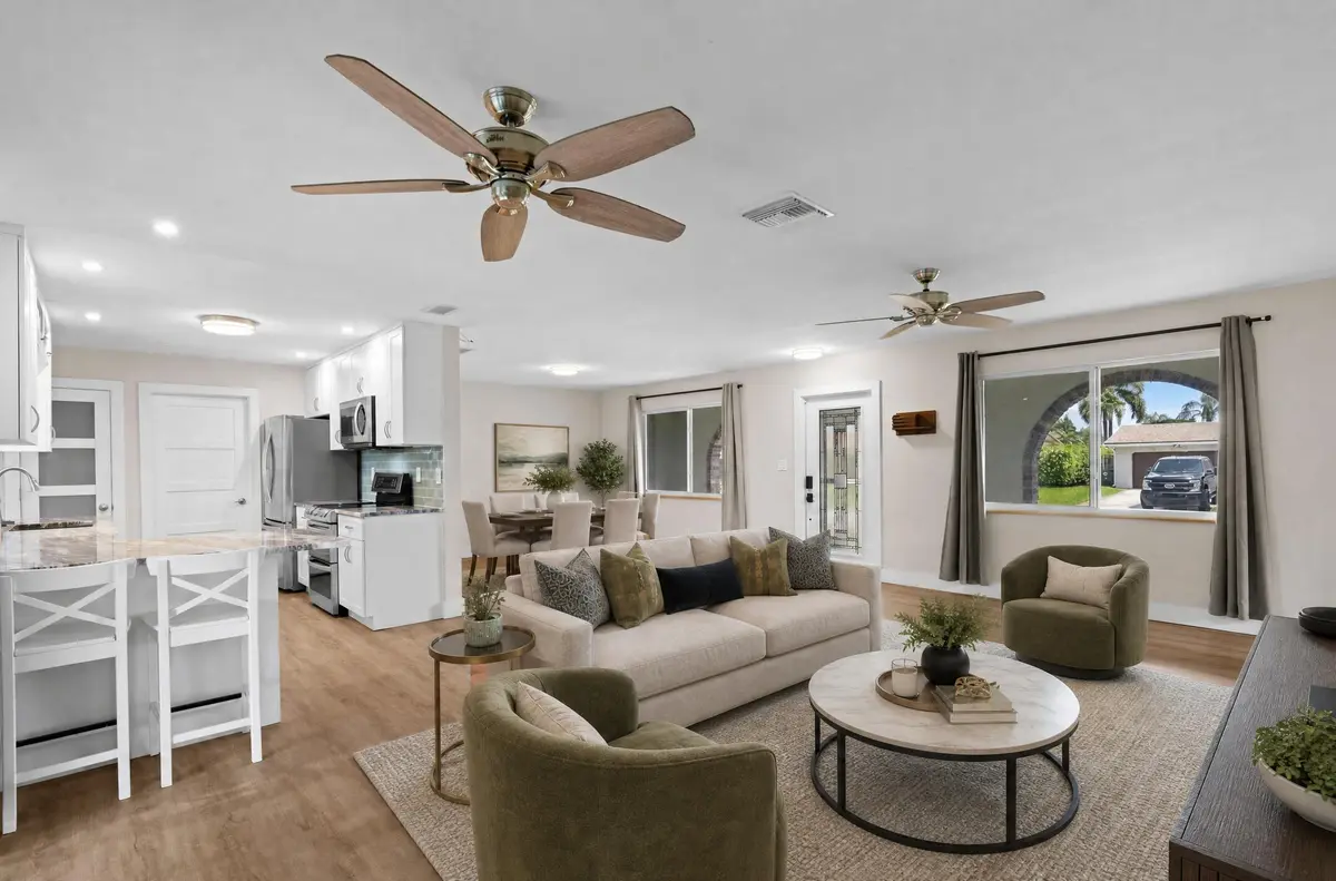 4100 NW 7th Street - Living 2 staged at 4100 NW 7th Street, Coconut Creek