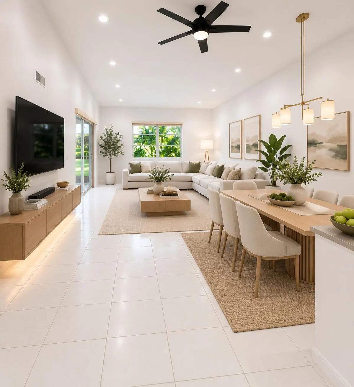 staged living:dining area at 6356 Pointe Pleasant Circle, Delray Beach