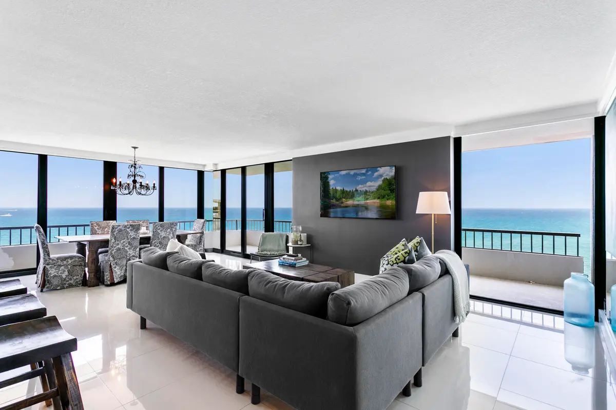 Living room at 5510 N Ocean Drive 12a, Singer Island